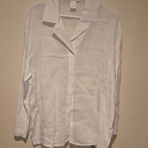 Jones New York White Linen Skirt